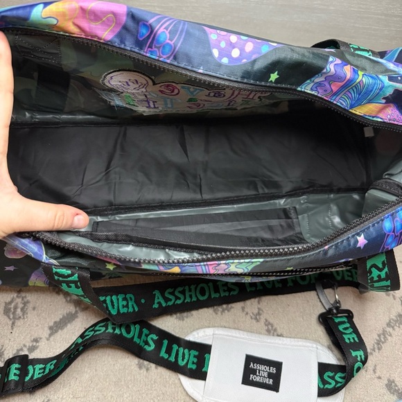 assholes live forever Duffel Bags for Men on Sale up to 90  ALF Have a Nice Trip Trippy Purple Mushroom Duffel Carry On Travel Bag